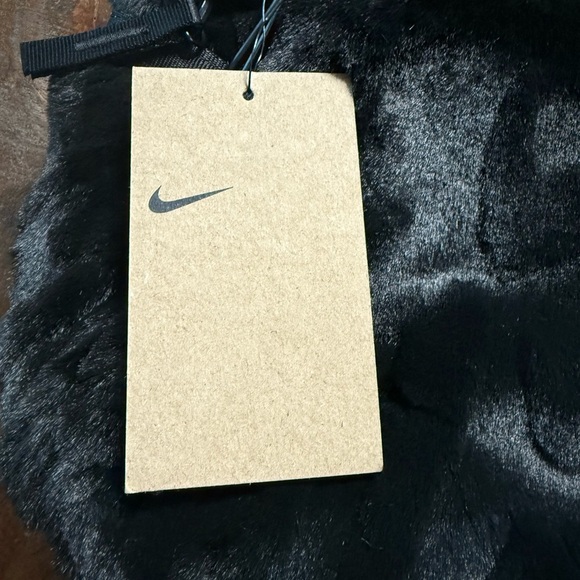 Nike Faux Fur Mini Backpack Black Plush Small Backpack NWT main image 3